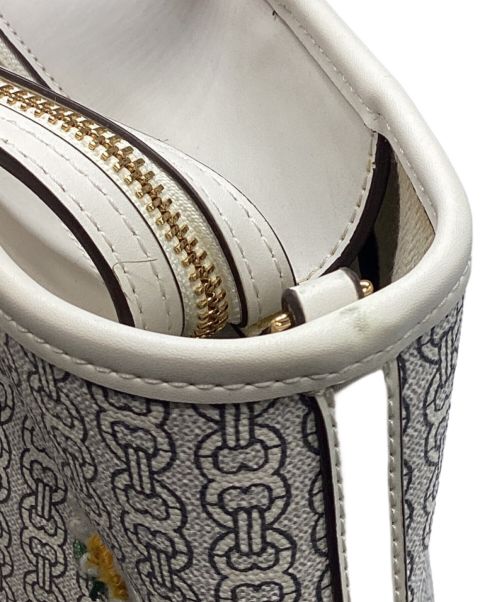 TORY BURCH（トリーバーチ）TORY BURCH (トリーバーチ) ジェミニアップリケ2wayショルダーバッグ ホワイトの古着・服飾アイテム
