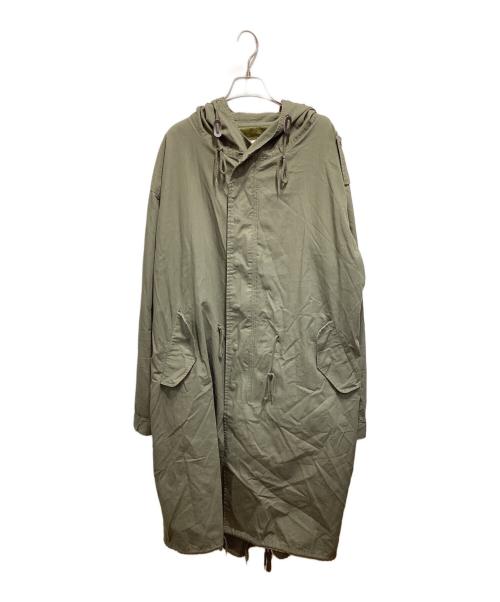 HOUSTON（ヒューストン）HOUSTON (ヒューストン) ボアライナー付 M-1951 ミリタリーモッズコート オリーブ サイズ:Ｌの古着・服飾アイテム