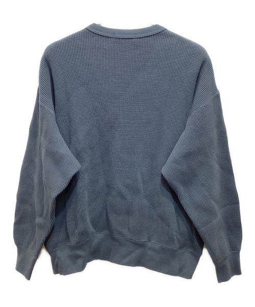 COOTIE PRODUCTIONS（クーティープロダクツ）COOTIE PRODUCTIONS (クーティープロダクツ) Heavy Waffle Crewneck ブルー サイズ:Mの古着・服飾アイテム