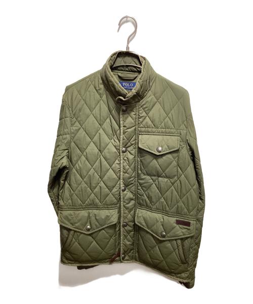 POLO RALPH LAUREN（ポロ・ラルフローレン）POLO RALPH LAUREN (ポロ・ラルフローレン) スタンドカラーキルティングジャケット オリーブ サイズ:Sの古着・服飾アイテム