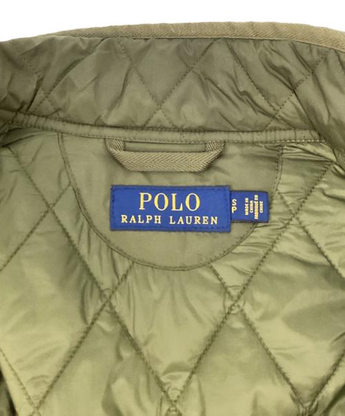 POLO RALPH LAUREN（ポロ・ラルフローレン）POLO RALPH LAUREN (ポロ・ラルフローレン) スタンドカラーキルティングジャケット オリーブ サイズ:Sの古着・服飾アイテム