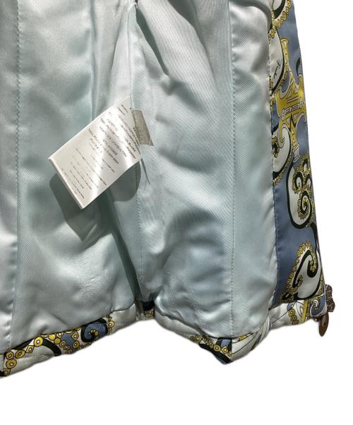 Emilio Pucci（エミリオ プッチ）Emilio Pucci (エミリオ プッチ) 柄ダウンベスト ブルー サイズ:36の古着・服飾アイテム