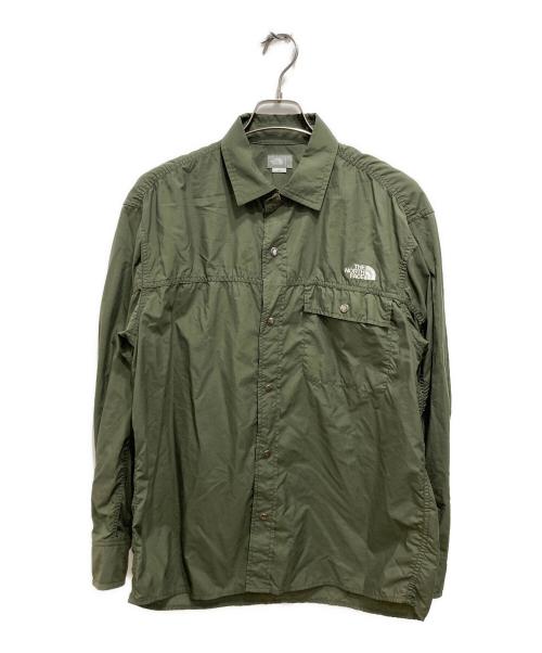 THE NORTH FACE（ザ ノース フェイス）THE NORTH FACE (ザ ノース フェイス) ロングスリーブヌプシシャツ グリーン サイズ:Lの古着・服飾アイテム