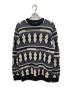 FRED PERRY（フレッドペリー）の古着「総柄ニット／21AW CHUNKY JACQUARD KNIT」｜ネイビー