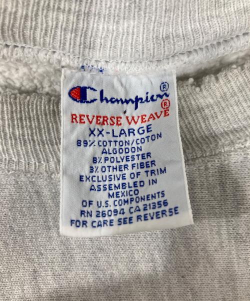 Champion REVERSE WEAVE（チャンピオン リバース ウィーブ）Champion REVERSE WEAVE (チャンピオン リバース ウィーブ) ビンテージダメージスウェット グレー サイズ:XXLの古着・服飾アイテム