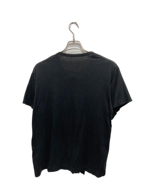 GROUND Y（グラウンドワイ）GROUND Y (グラウンドワイ) モダール天竺コンビ 段違横 ラインカットソー ブラック サイズ:1の古着・服飾アイテム