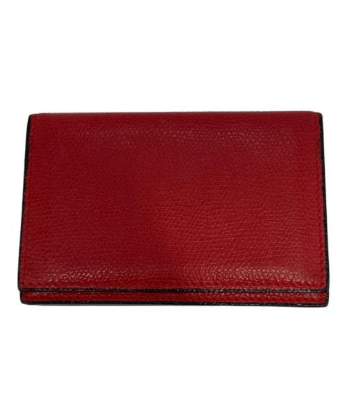 Valextra（ヴァレクストラ）Valextra (ヴァレクストラ) 名刺カードケース レッド サイズ:-の古着・服飾アイテム