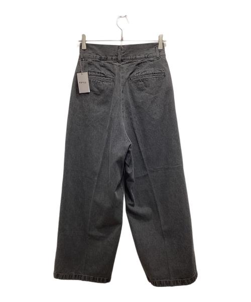 AIVER（アイバー）AIVER (アイバー) ツータックバギーデニムスラックス ブラック サイズ:S 未使用品の古着・服飾アイテム