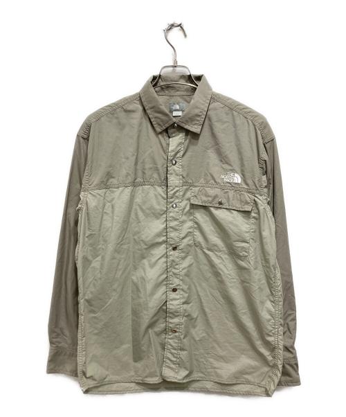 THE NORTH FACE（ザ ノース フェイス）THE NORTH FACE (ザ ノース フェイス) ロングスリーブヌプシシャツ ベージュ サイズ:Lの古着・服飾アイテム