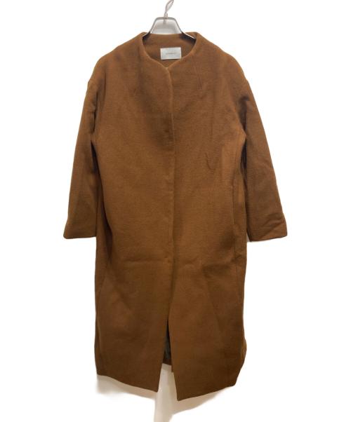 JOHNBULL（ジョンブル）JOHNBULL (ジョンブル) ノーカラーコート ブラウン サイズ:Ⅿの古着・服飾アイテム