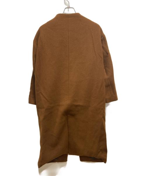 JOHNBULL（ジョンブル）JOHNBULL (ジョンブル) ノーカラーコート ブラウン サイズ:Ⅿの古着・服飾アイテム