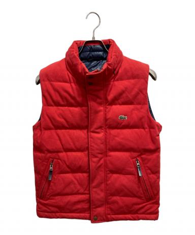 中古・古着通販】LACOSTE (ラコステ) ダウンベスト レッド サイズ:48