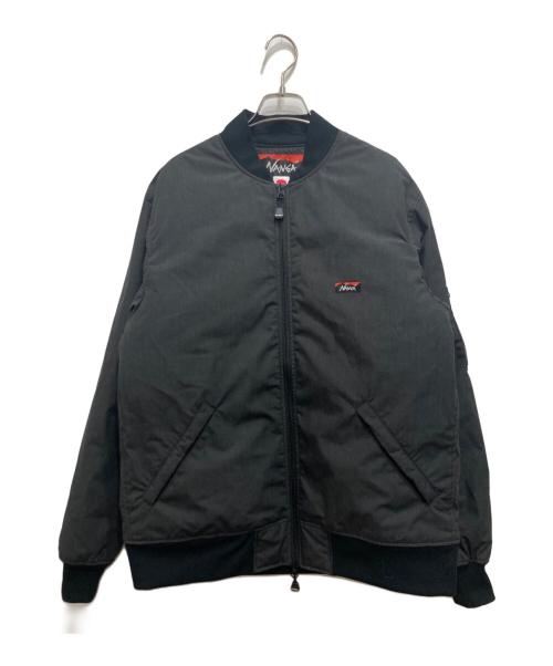 NANGA（ナンガ）NANGA (ナンガ) Orange (オレンジ) 焚火オーロラＭＡ-1ジャケット グレー サイズ:XLの古着・服飾アイテム