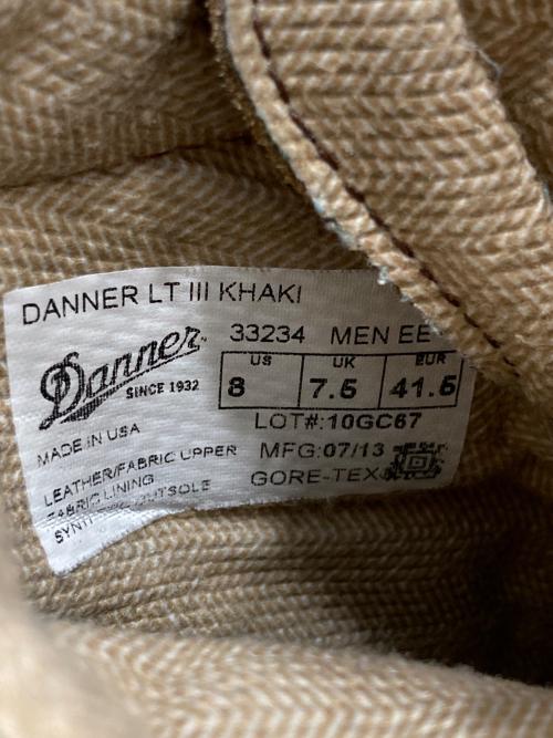 Danner（ダナー）Danner (ダナー) ダナーライトLT3／DANNER LT III KHAKI ブラウン サイズ:8の古着・服飾アイテム