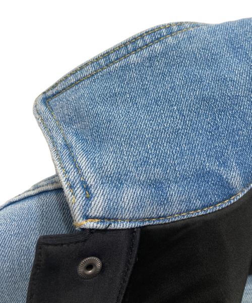 H&M（エイチアンドエム）H&M (エイチアンドエム) MUGLER (ミュグレー) 切替クロップドデニムジャケット インディゴ サイズ:Lの古着・服飾アイテム