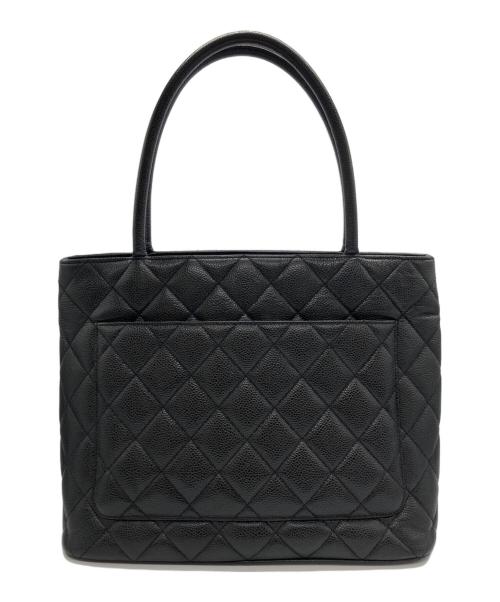 CHANEL（シャネル）CHANEL (シャネル) キャビアスキンココマークトートバッグ ブラックの古着・服飾アイテム