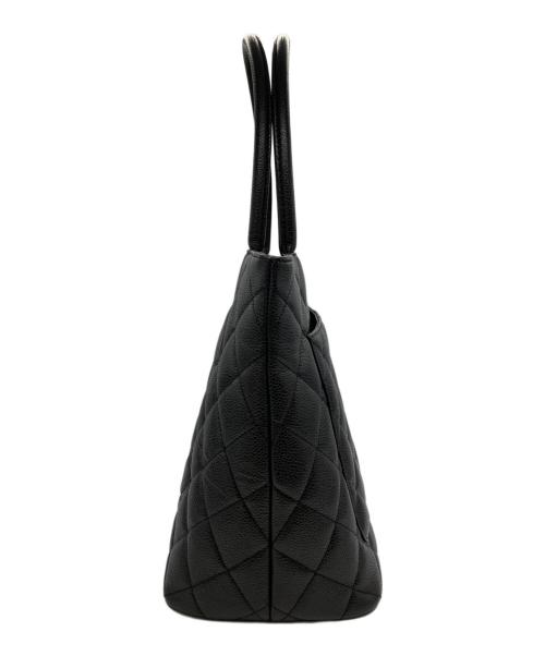 CHANEL（シャネル）CHANEL (シャネル) キャビアスキンココマークトートバッグ ブラックの古着・服飾アイテム