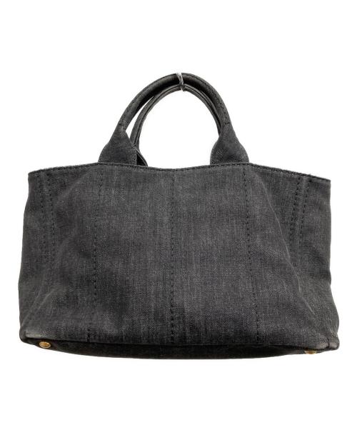 PRADA（プラダ）PRADA (プラダ) カナパブラックデニムバッグ／2WAYトート／ショルダーバッグ グレー サイズ:-の古着・服飾アイテム