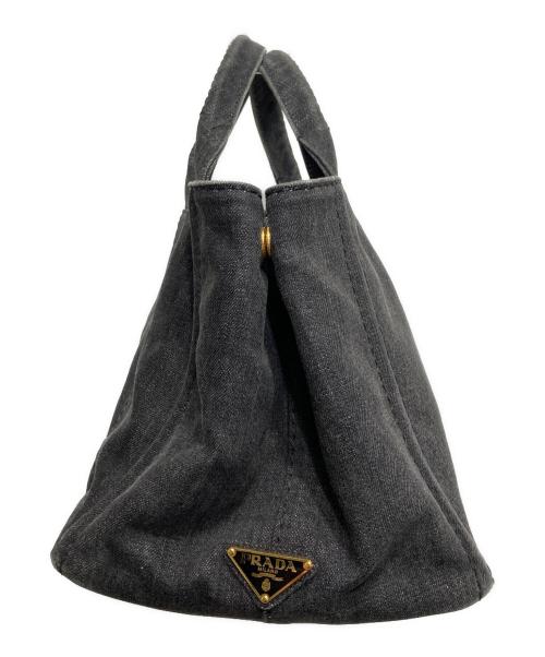 PRADA（プラダ）PRADA (プラダ) カナパブラックデニムバッグ／2WAYトート／ショルダーバッグ グレー サイズ:-の古着・服飾アイテム
