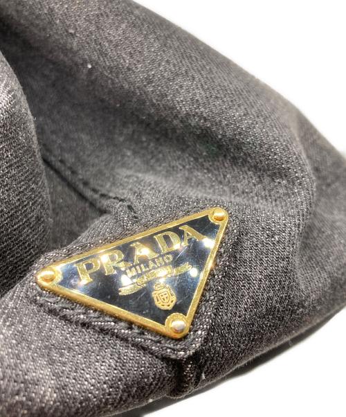 PRADA（プラダ）PRADA (プラダ) カナパブラックデニムバッグ／2WAYトート／ショルダーバッグ グレー サイズ:-の古着・服飾アイテム