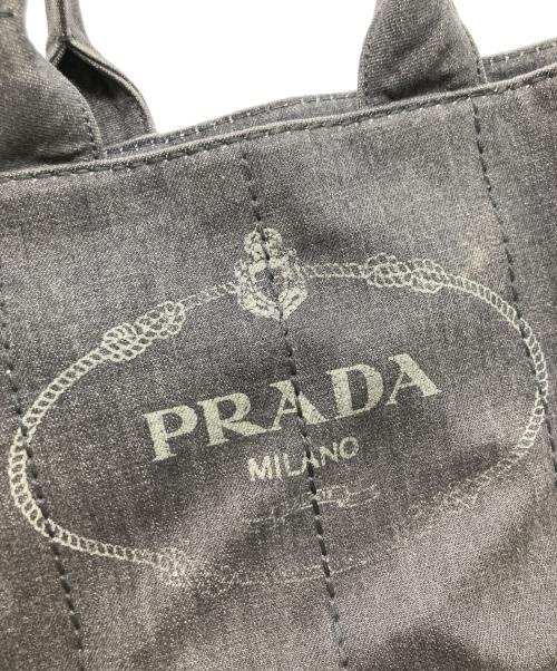 PRADA（プラダ）PRADA (プラダ) カナパブラックデニムバッグ／2WAYトート／ショルダーバッグ グレー サイズ:-の古着・服飾アイテム