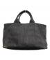 PRADA (プラダ) カナパブラックデニムバッグ／2WAYトート／ショルダーバッグ グレー サイズ:-：33000円