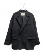 uncraveアンクレイヴ）の古着「スタイリスト金子綾コラボ リバー ジャケットコート」｜ブラック