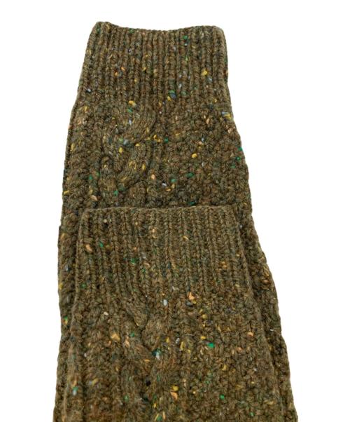 Aquascutum（アクアスキュータム）Aquascutum (アクアスキュータム) ヴィンテージネップケーブルニット カーキ サイズ:Ⅿの古着・服飾アイテム