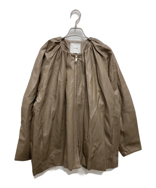 CLANE（クラネ）CLANE (クラネ) EGG FAKE LEATHER JACKET” ブラウン サイズ:1の古着・服飾アイテム
