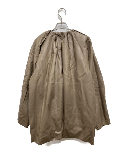 CLANE（クラネ）CLANE (クラネ) EGG FAKE LEATHER JACKET” ブラウン サイズ:1の古着・服飾アイテム