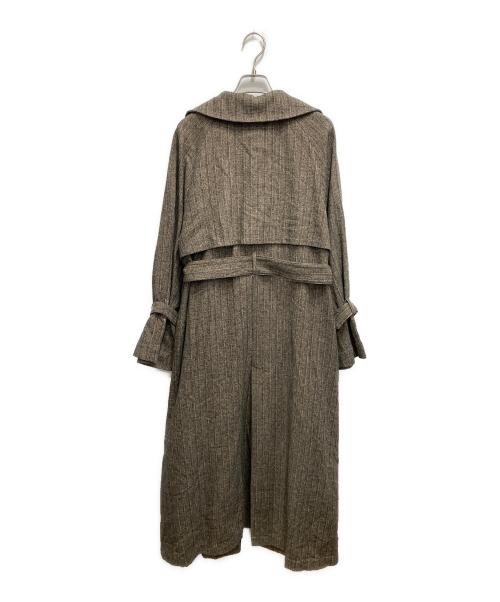 CLANE（クラネ）CLANE (クラネ) HERRINGBONE SUPER LONG JK ブラウン サイズ:1の古着・服飾アイテム