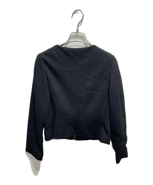 M'S GRACY（エムズグレイシー）M'S GRACY (エムズグレイシー) フリル カメリア Wジップ ジャケット ブラック サイズ:38 未使用品の古着・服飾アイテム