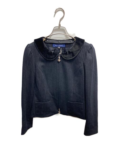 M'S GRACY（エムズグレイシー）M'S GRACY (エムズグレイシー) ジップジャケット ブラック サイズ:38 未使用品の古着・服飾アイテム