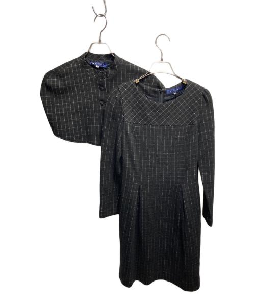 M'S GRACY（エムズグレイシー）M'S GRACY (エムズグレイシー) ケープ付きワンピース ブラック サイズ:38の古着・服飾アイテム