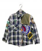 L.L.Beanエルエルビーン）の古着「古着リメイクシャツ」｜ネイビー×グリーン