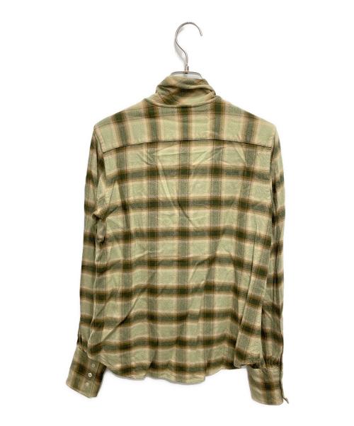 RALPH LAUREN（ラルフローレン）RALPH LAUREN (ラルフローレン) ボウタイチェックネルシャツ カーキ サイズ:6の古着・服飾アイテム