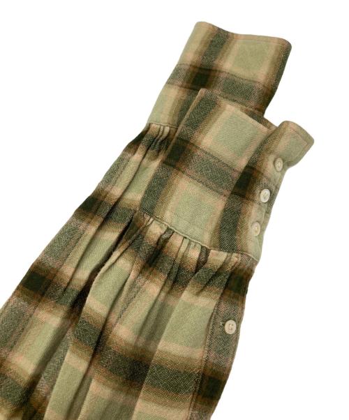 RALPH LAUREN（ラルフローレン）RALPH LAUREN (ラルフローレン) ボウタイチェックネルシャツ カーキ サイズ:6の古着・服飾アイテム