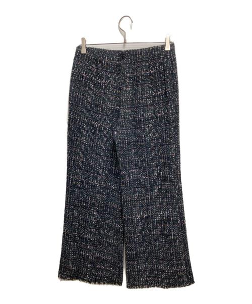 theory（セオリー）theory (セオリー) ワイドツイードパンツ/CLEAN WIDE LEG PAN ブラック サイズ:Mの古着・服飾アイテム