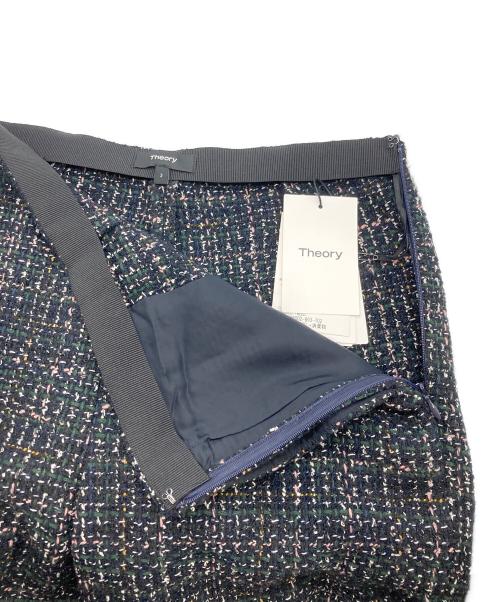 theory（セオリー）theory (セオリー) ワイドツイードパンツ/CLEAN WIDE LEG PAN ブラック サイズ:Mの古着・服飾アイテム