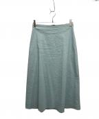 theoryセオリー）の古着「ECO CRUNCH WASH FULL MIDI SKIRT」｜グリーン