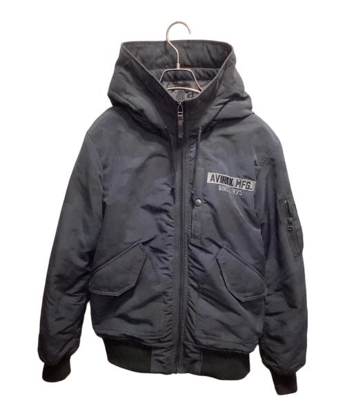 AVIREX（アヴィレックス）AVIREX (アヴィレックス) フーデットフライトジャケット ネイビー サイズ:Mの古着・服飾アイテム