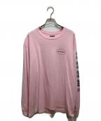 DESCENDANTディセンダント）の古着「サイドロゴカットソー」｜ピンク