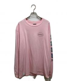 DESCENDANT（ディセンダント）の古着「サイドロゴカットソー」｜ピンク