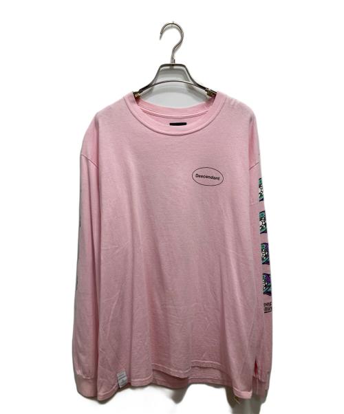 DESCENDANT（ディセンダント）DESCENDANT (ディセンダント) サイドロゴカットソー ピンク サイズ:2の古着・服飾アイテム