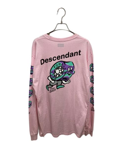 DESCENDANT（ディセンダント）DESCENDANT (ディセンダント) サイドロゴカットソー ピンク サイズ:2の古着・服飾アイテム