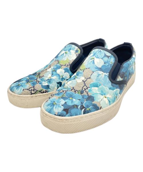 GUCCI（グッチ）GUCCI (グッチ) GGスプリームブルームススリッポン グレー サイズ:９1/4の古着・服飾アイテム