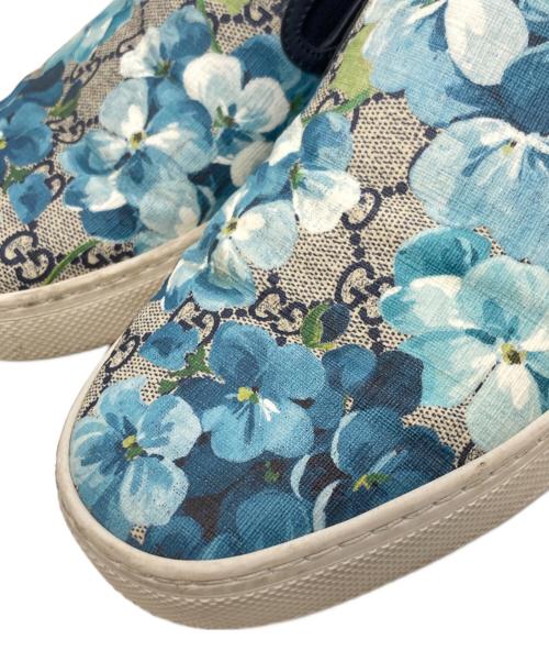 GUCCI（グッチ）GUCCI (グッチ) GGスプリームブルームススリッポン グレー サイズ:９1/4の古着・服飾アイテム