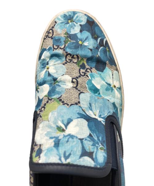 GUCCI（グッチ）GUCCI (グッチ) GGスプリームブルームススリッポン グレー サイズ:９1/4の古着・服飾アイテム