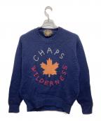 CHAPS RALPH LAURENチャップス ラルフローレン）の古着「刺繍カナダニット」｜ネイビー