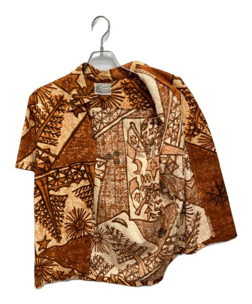 island casual（アイランドカジュアル）island casual (アイランドカジュアル) ビンテージアロハシャツ オレンジ サイズ:不明の古着・服飾アイテム